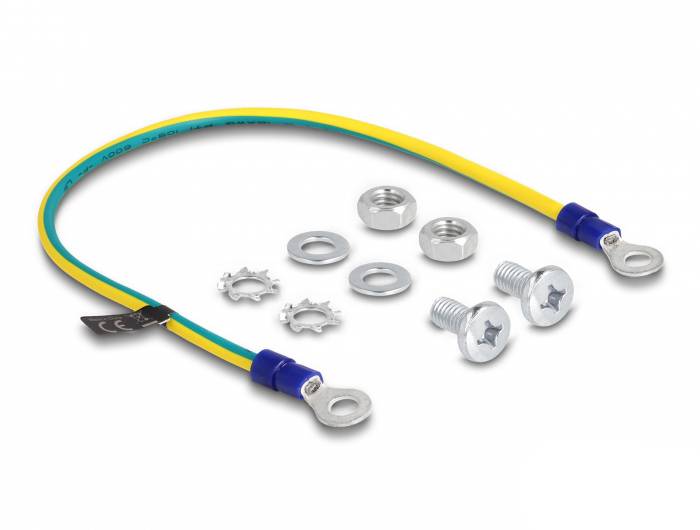 Delock 66866 19 inch Aardingskit voor patchkast Blauw, Geel-1