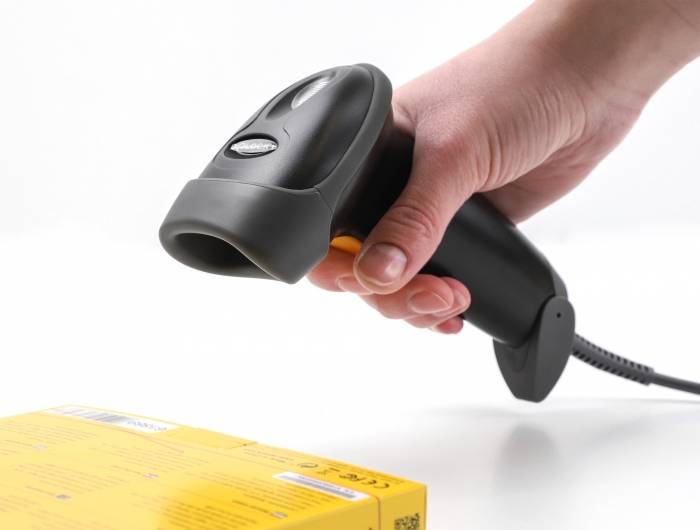 Delock 90584 1D-barcodescanner 1D Laser Zwart Handmatig incl. standaard-6