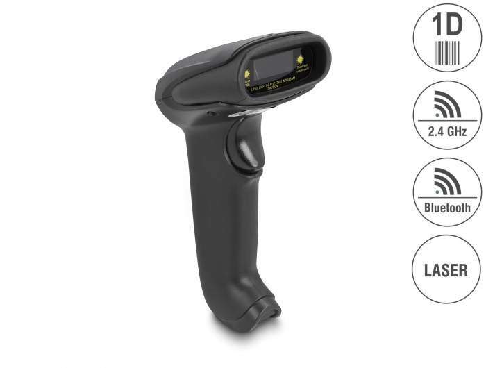 Delock 90564 1D-barcodescanner Bluetooth 1D Laser Zwart Handmatig-1