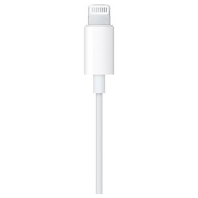 Wit USB-oplaadkabel met Lightning-aansluiting voor Apple-apparaten.