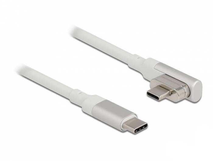 Delock Magnetic Thunderbolt™ 3 USB-C™ Cable 4K 60 Hz male to male angled 1.20 m-1