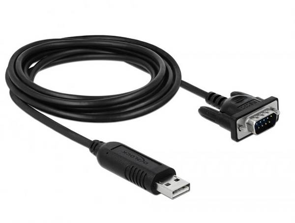 Delock USB 2.0 Adapter [1x USB-A 2.0 stekker - 1x Serieel 9-polig] 66282 1.8 m