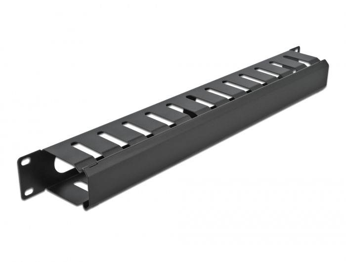 Delock 66550 19 inch Kabelgeleiding voor patchkast 1 HE Zwart-0