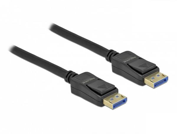 Delock 80261 DisplayPort-kabel DisplayPort Aansluitkabel DisplayPort-stekker 1 m Zwart 10K UHD, Vergulde steekcontacten, Afgeschermd (drievoudig)