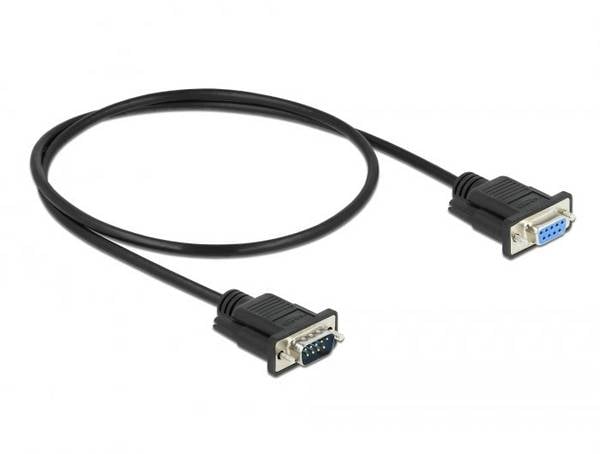 Delock Aansluitkabel Serieel [1x RS232-stekker - 1x RS232-bus] 0.5 m Zwart