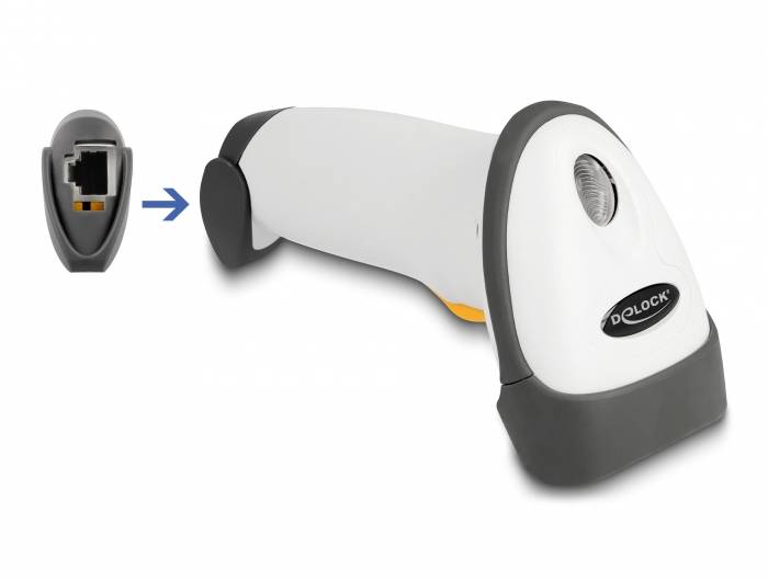 Delock 90565 1D-barcodescanner Kabel 1D Laser Zwart, Grijs Handmatig-2