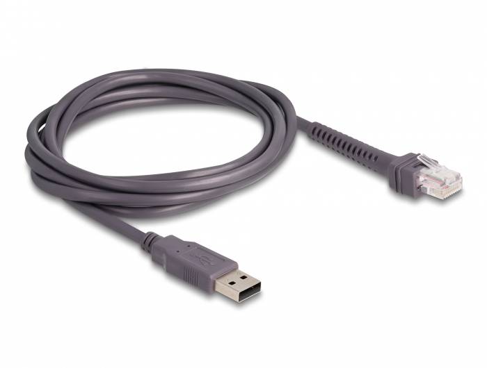 Delock 90599 USB-kabel voor scanner Kabel Grijs USB-A 2.0-2