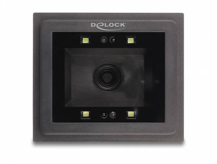 Delock 90600 2D-barcodescanner Kabel 2D, 1D LED Zwart Inbouw-2