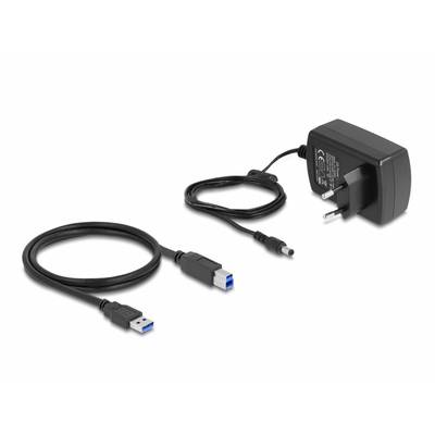 Delock 64183 SATA 6 Gb/s, SD, DC-aansluiting 3,5 mm, USB-B, USB-A Harde schijf-dockingstation Met kaartlezer-5