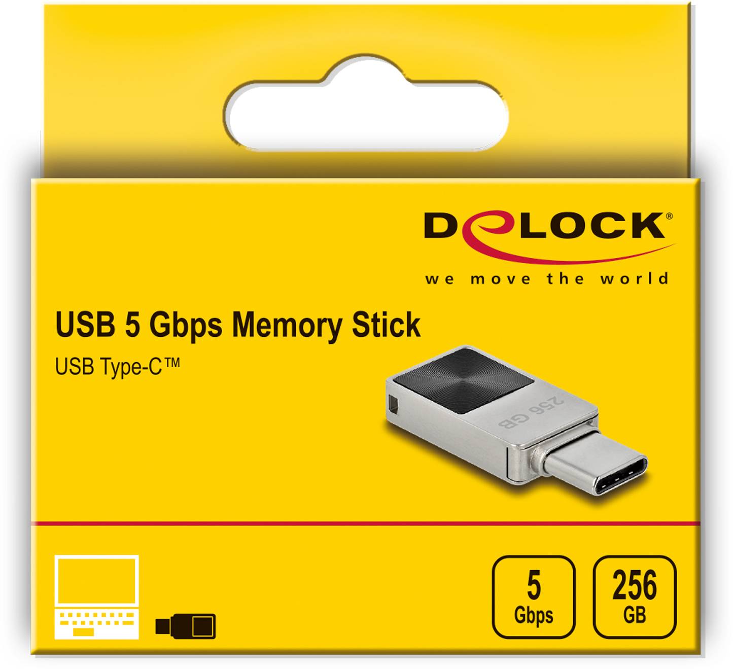 Delock Mini USB 5 Gbps USB-C™ Memory Stick 256 GB - Metal Housing-4