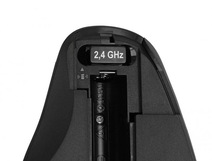 Delock 12598 Ergonomische muis USB Zwart 4 Toetsen 1600 dpi USB-aansluiting-3