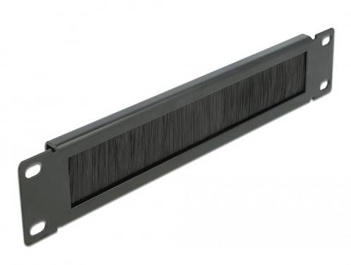Delock 66287 10 inch Afdekking met borstels voor patchkast    Zwart