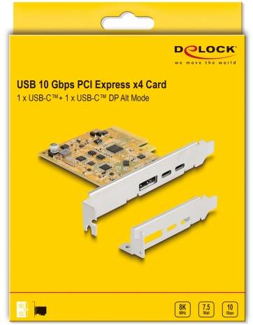 Delock 90161 PCI Express kaart DisplayPort, USB-C PCIe-5