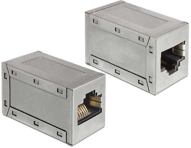 Delock RJ45 Netwerk Adapter CAT 6 [1x RJ45-bus - 1x RJ45-bus] 0 m Zilver-1