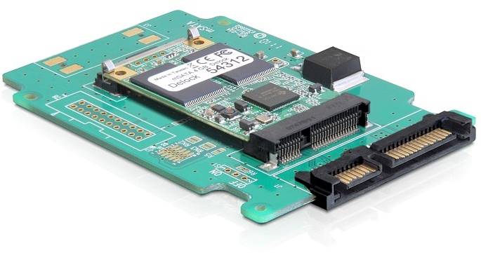 Delock Adapter Serieel [1x SATA - 1x mSATA] Groen-2