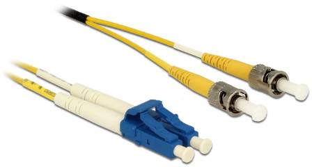 Delock 84691 Glasvezel Optische vezel Aansluitkabel 5 m Geel [1x LC-stekker - 1x ST] 9/125 µ Singlemode OS2-1