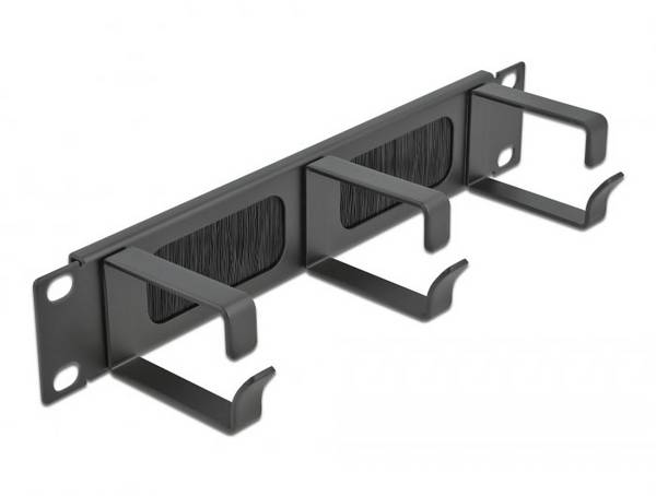 Delock 66487 10 inch Afdekking met borstels voor patchkast Zwart