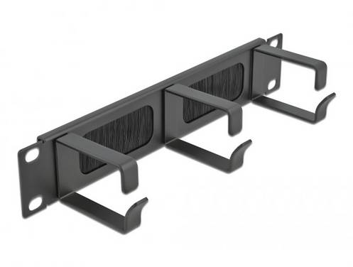 Delock 66487 10 inch Afdekking met borstels voor patchkast    Zwart