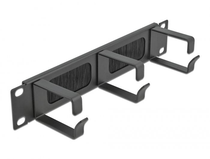 Delock 66487 10 inch Afdekking met borstels voor patchkast Zwart-1