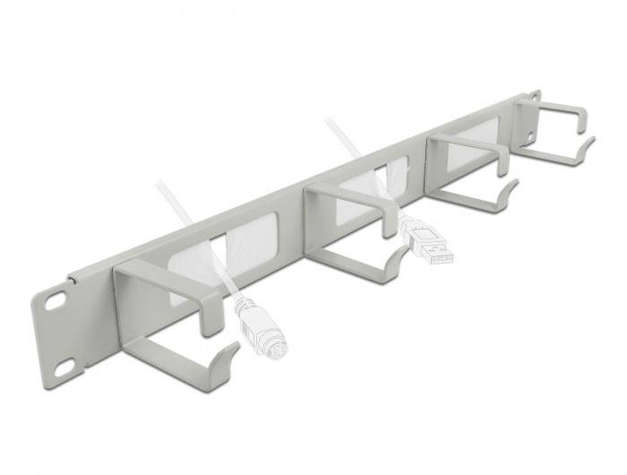 Delock 66543 19 inch Afdekking met borstels voor patchkast 1 HE Grijs-1