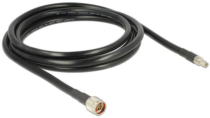 Delock WiFi-antenne Aansluitkabel [1x N-stekker - 1x RPSMA-stekker] 3 m Zwart-2