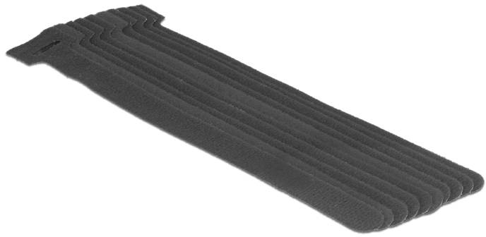 Delock Klittenband kabelbinder Om te bundelen Om vast te zetten (l x b) 200 mm x 12 mm Zwart 10 stuk(s)-2