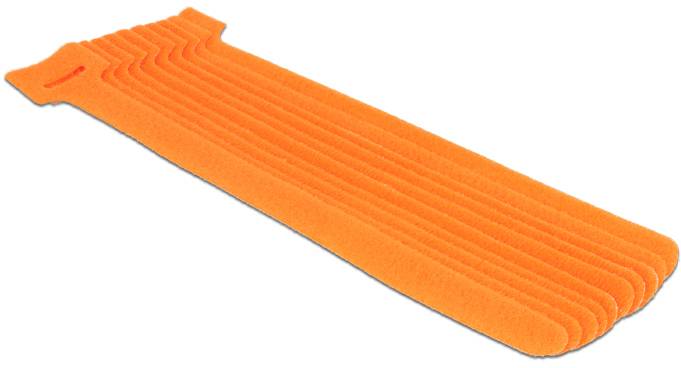 Delock Klittenband kabelbinder Om te bundelen (l x b) 200 mm x 12 mm Oranje 10 stuk(s)-2