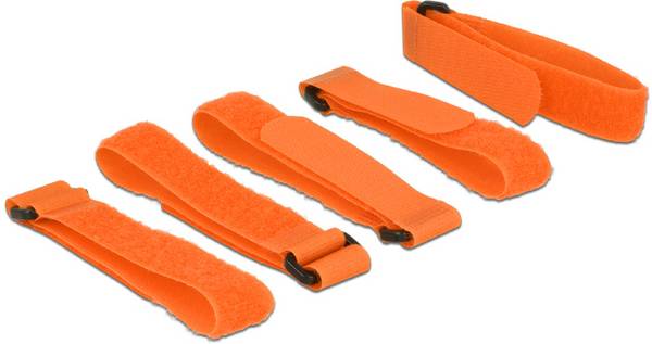 Delock  Klittenband kabelbinder    (l x b) 300 mm x 20 mm Oranje 5 stuk(s)