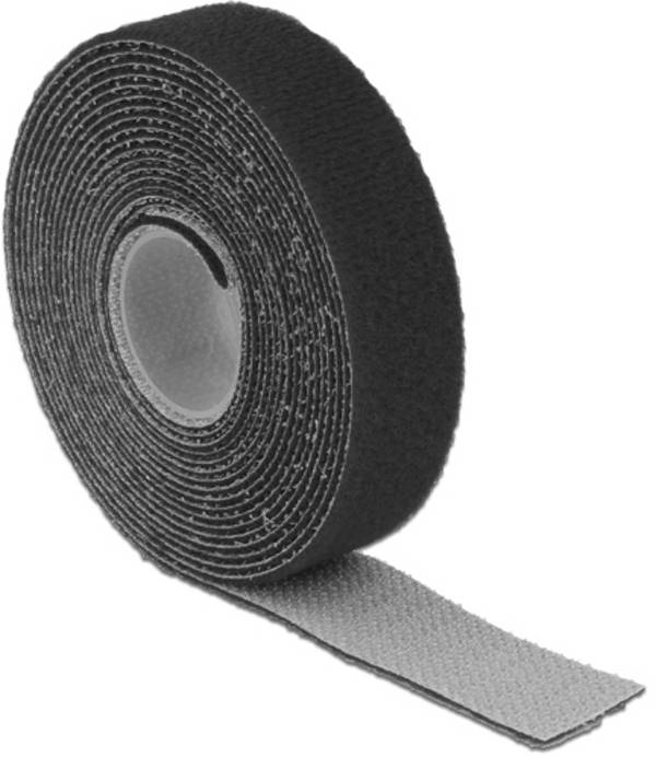 Delock Kabelbinder Klittenband  Om te bundelen Haak- en lusdeel (l x b) 3 m x 20 mm Zwart 1 stuk(s)