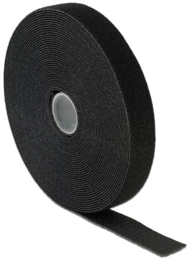 Delock DeLOCK - Klettverschluss - 10 m - Schwarz Klittenband  Om te bundelen Haak- en lusdeel (l x b) 10 m x 20 mm Zwart 1 stuk(s)