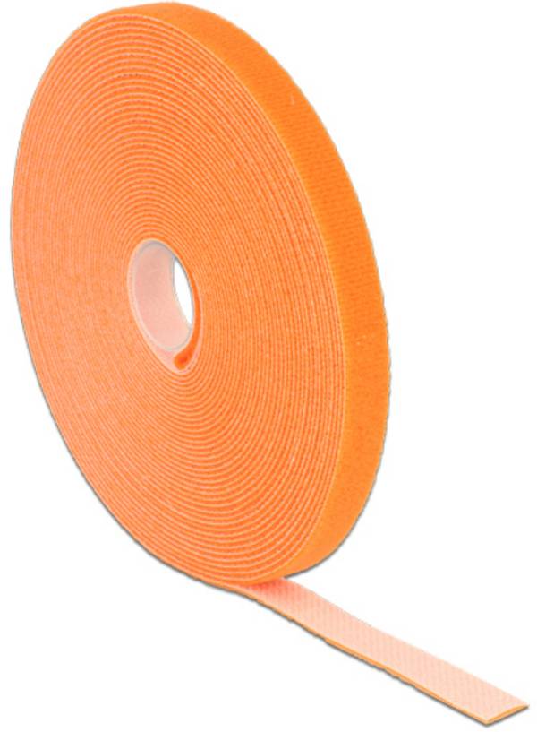 Delock DeLOCK - Klettverschluss - 10 m - orange Klittenband  Om te bundelen Haak- en lusdeel (l x b) 10 m x 13 mm Oranje 1 stuk(s)