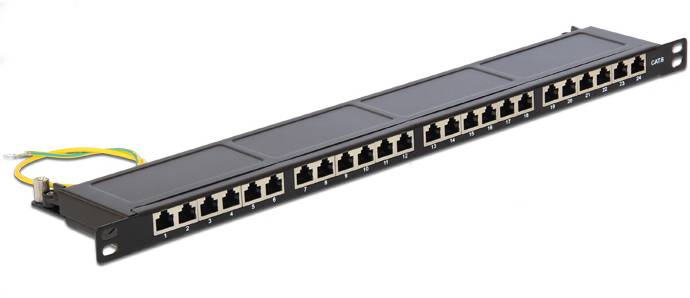 Delock 43316 Patchpaneel 483 mm (19") CAT 6 0.5 HE Zwart Ingericht-0
