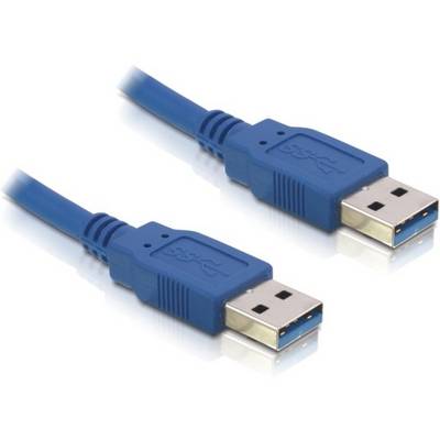 Twee blauwe USB-kabels die naast elkaar liggen, met herkenbare USB-A-stekkers aan beide uiteinden.