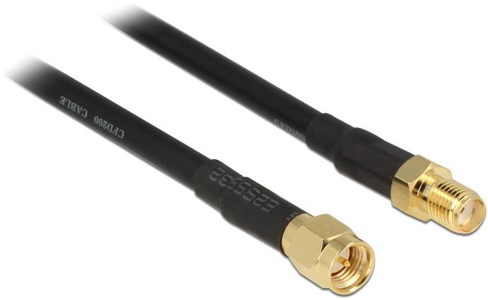 Delock WiFi-antenne Aansluitkabel [1x SMA-stekker - 1x SMA-bus] 0.9 m Zwart-1