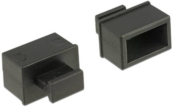 Delock DeLOCK Dust Cover for SFP - Schutzumschlag - Schwarz (Packung mit 10) Stofbescherming voor SFP-schacht met handgreep 10 stuks zwart 64021 Stekker Zwart 1 stuk(s)