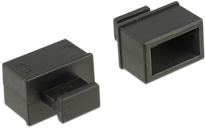 Delock DeLOCK Dust Cover for SFP - Schutzumschlag - Schwarz (Packung mit 10) Stofbescherming voor SFP-schacht met handgr-1
