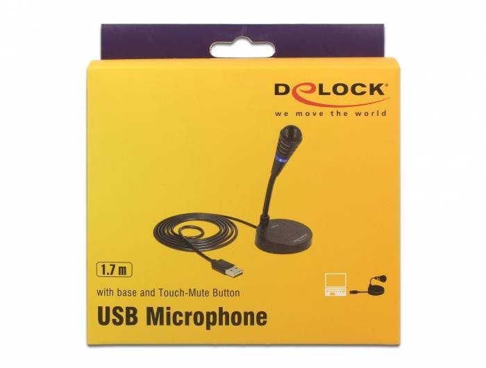 Zwanenhals USB-microfoon Delock 65868 Zendmethode:Kabelgebonden-3