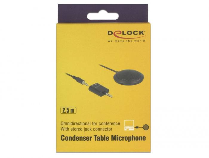 Dasspeld Tafelmicrofoon Delock 65873 Zendmethode:Kabelgebonden Incl. kabel-3