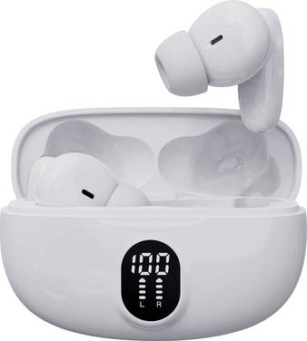 Denver TWE-57W WHITE In Ear oordopjes  Bluetooth Stereo Wit  Oplaadbox Mobiele telefoon
