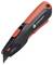 Een zwart en rood veiligheidsmesje van Toolcraft met een intrekbare lemmet en een schuifregeling voor lemmetaanpassing.