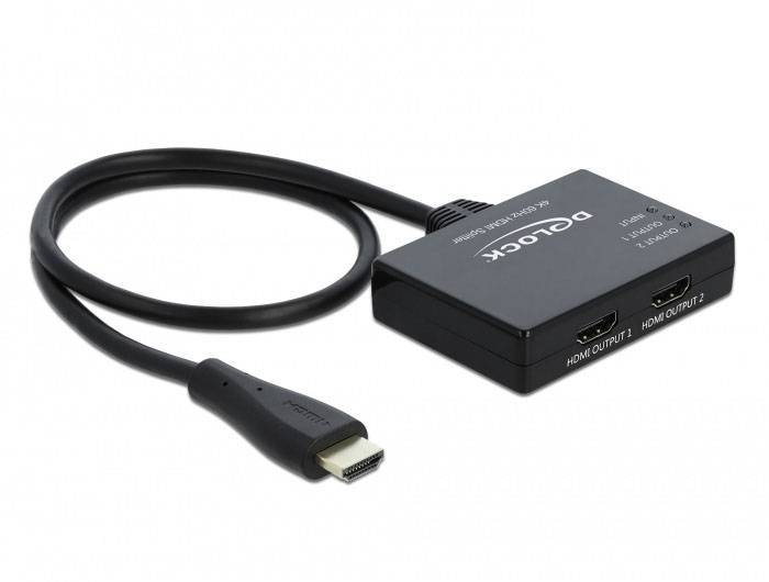 Delock 87747 HDMI-splitter LED-weergave Zwart-0