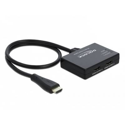 Delock 87747 HDMI-splitter LED-weergave Zwart-0