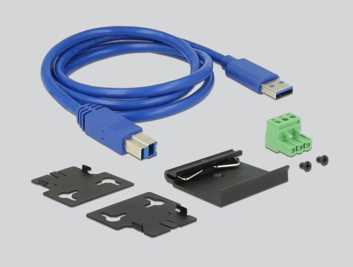 Delock 63919 63919 USB-hub 10 poorten USB-A, DC-aansluiting 3,5 mm USB 3.2 Gen1 5 GBit/s Zwart-4