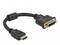 Een HDMI-naar-DVI-adapterkabel, zwart, voor het verbinden van apparaten met een HDMI-uitgang met een monitor met een DVI-ingang.