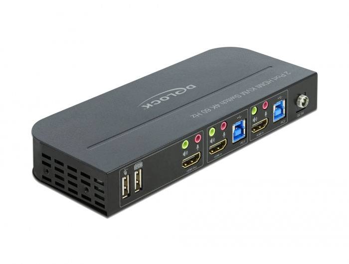 Delock 11481 HDMI-switch HDMI Besturing, Muis, Toetsenbord, Afstandsbediening 3840 x 2160 Pixel-2