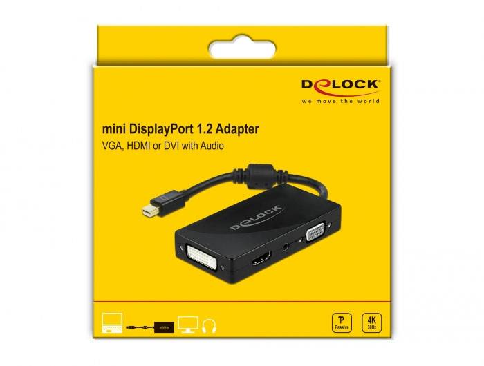 Delock 62073 Mini-displayport Adapter Zwart 15 cm-2