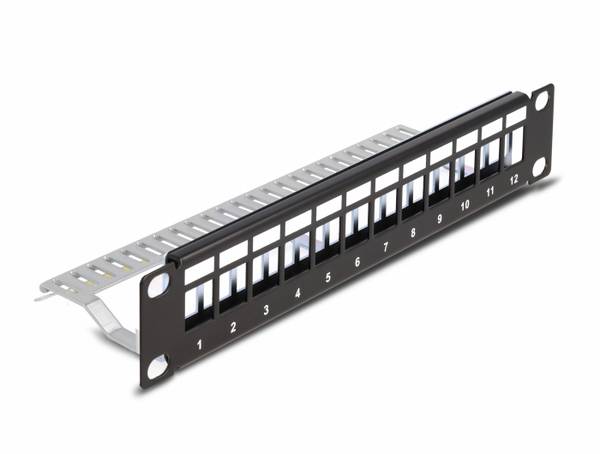 Delock 66874 Patchpaneel 254 mm (10") 1 HE Zwart