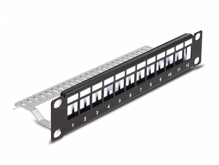 Delock 66874 Patchpaneel 254 mm (10") 1 HE Zwart-1