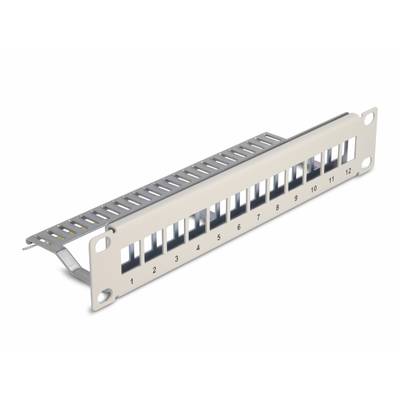 Delock 66875 Patchpaneel 254 mm (10") 1 HE Grijs Niet ingericht-0