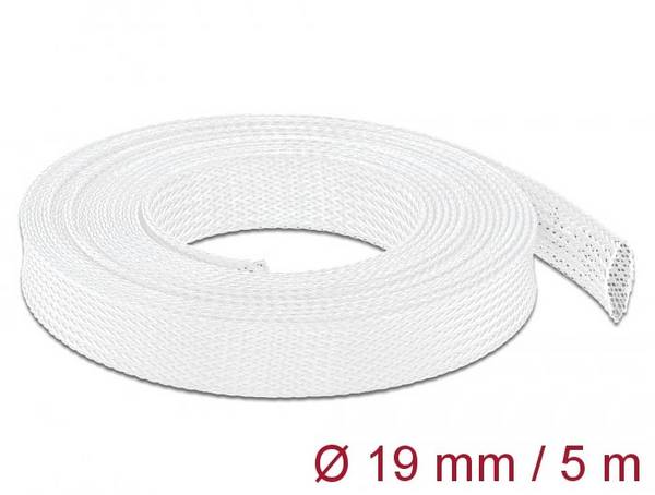 Delock 20695 20695 Gevlochten slang Wit Polyester 5 m 14 tot 30 mm 1 stuk(s)
